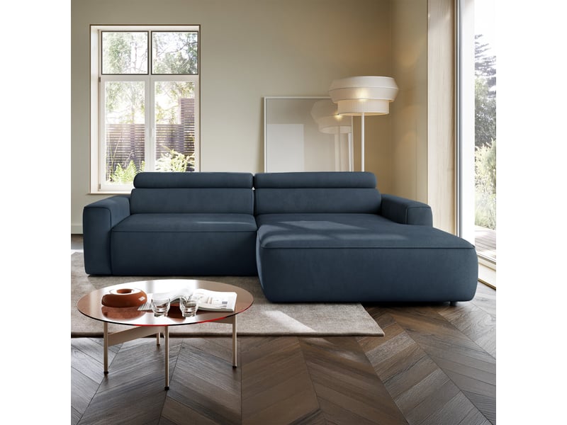  Selsey fando - canapé d'angle - 252 cm - velours bleu Fando - Conforama B