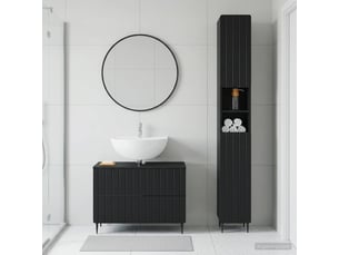 Ensemble de 2 meubles de salle de bain zwolle noir cf63240
