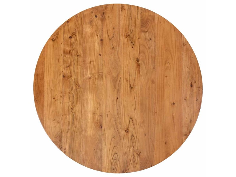 Table à manger en bois brun clair 150x150x77h cm  - Conforama D