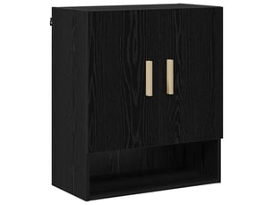 Meuble mural, rangement salon 60 x 31 x 70 cm bois d'ingénierie chêne noir shl9573