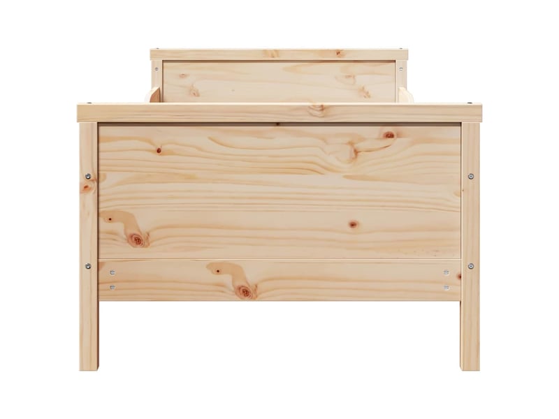 Lit simple- lit adulte - cadre de lit marron 80 x 200 cm bois d'ingénierie - Conforama D