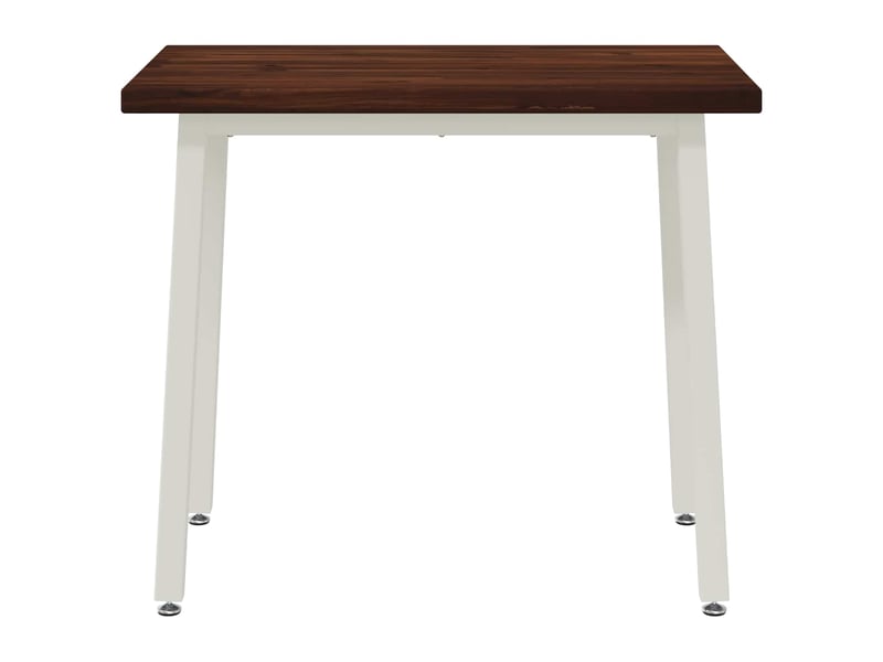 Table à manger moderne 90x55x75 cm bois d'acacia massif marron foncé et blanc shl17861 - Conforama D