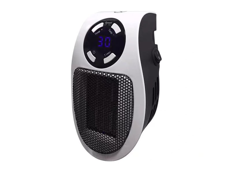  Mini prise de chauffage électrique à air, 350 w, affichage led, avec protection contre la surchauffe (sans télécommande, blanc - fc-zls-04009zls FC-ZLS-04009ZLS - Conforama A