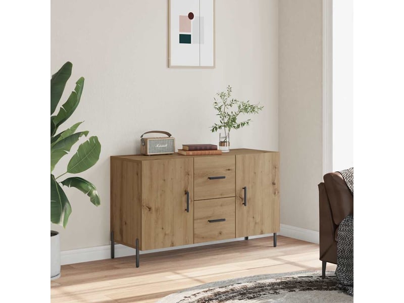  Buffet - bahut - meuble de rangement chêne artisanal 100x36x60 cm bois d'ingénierie  - Conforama B