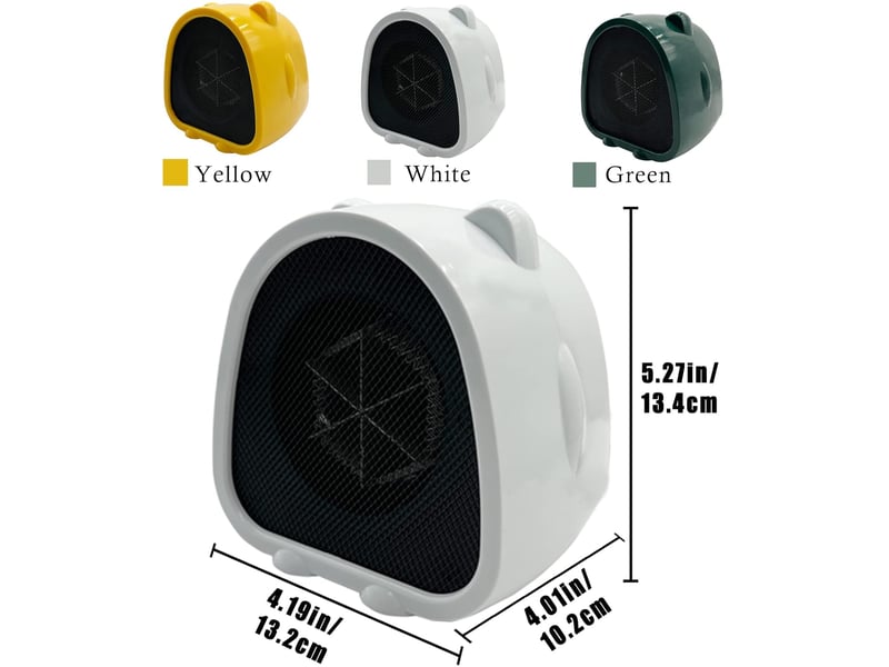 Chauffage d'appoint, chauffage soufflant portable, mini chauffage électrique céramique ptc 500 w, petit chauffage électrique pour bureau, salon, chambr, multicolore - xlh-zls-005904zls XLH-ZLS-005904ZLS - Conforama B