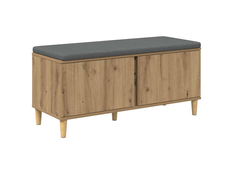  Banc d'entrée, banc interieur chêne artisanal 100x38x46 cm shl44519  - Conforama A