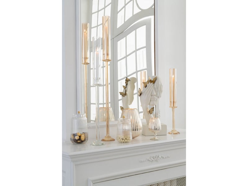  Chandelier design en cristal wendy 80cm doré  - Conforama E