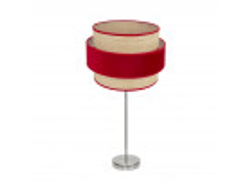  Lampe à poser fabrilamp reyes nickelnaturel-rouge 1 x e27 64 x 30 x 30 cm 177471107 - Conforama B