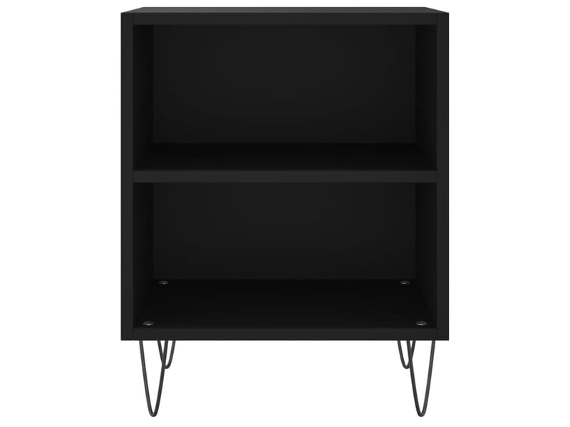  Lot de 2 tables de chevet - cabinet de chevet - table de nuit noir 40x30x50 cm bois d'ingénierie  - Conforama D
