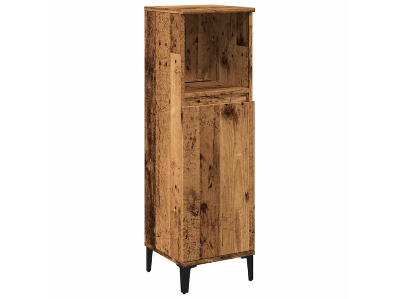  Armoire de salle de bain vieux bois 30x30x100cm bois ingénierie shl6639  - Conforama A