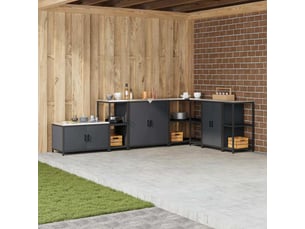 Étagère de cuisine, étagère de rangement hattem anthracite 40x50x92cm acier