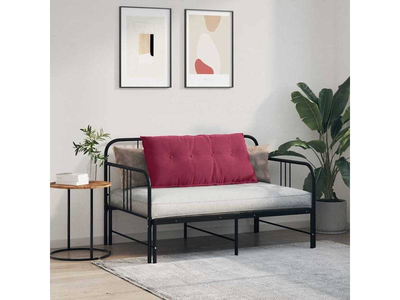 Coussin de dos, coussin de dossier bordeaux 100 x 50 cm tissu en velours côtelé cf54577 - Conforama D