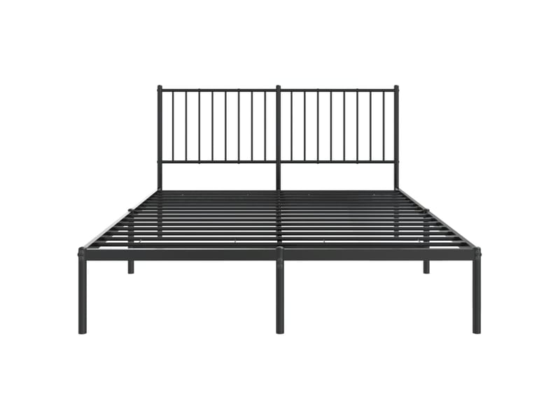  Lit double- lit adulte -  cadre de lit métal sans matelas avec tête de lit noir 140x190cm  - Conforama D