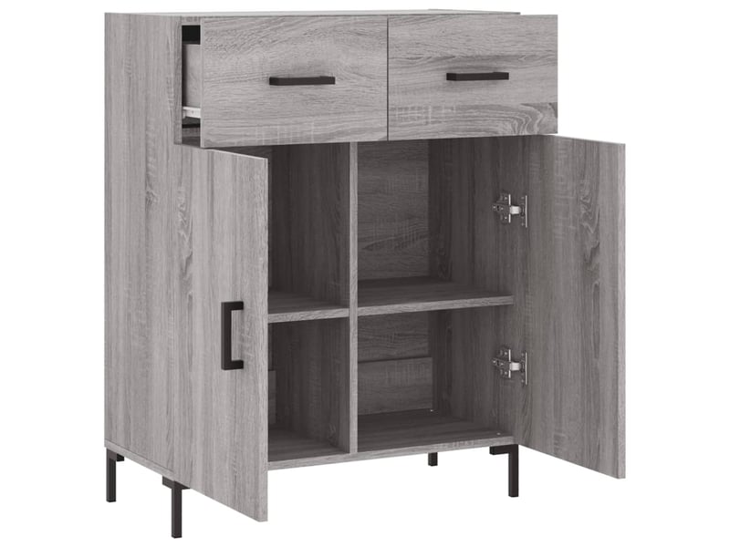  Buffet - bahut - meuble de rangement sonoma gris 69,5x34x90 cm bois d'ingénierie  - Conforama E