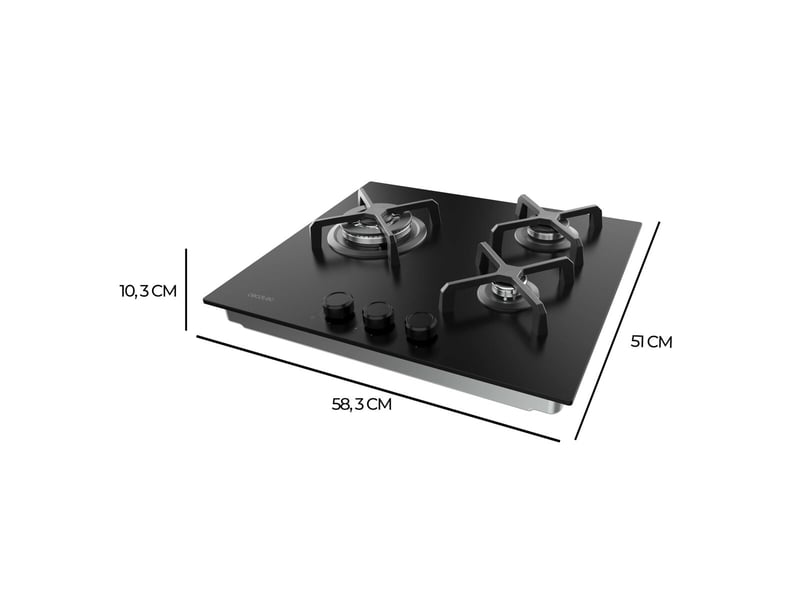 Plaque au gaz cecotec bolero squad g 3400s 6200 w  - Conforama C