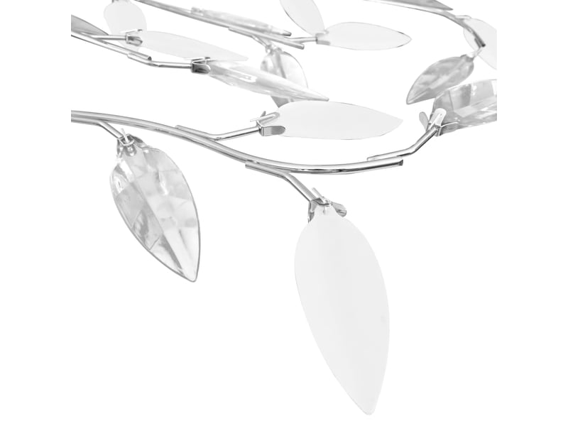 Plafonnier à bras feuille en cristal acrylique 5 ampoules e14  - Conforama D