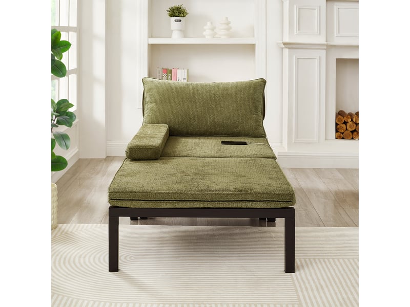 Canapé convertible, canapé-lit; 1 place, port usb, vert  - Conforama C