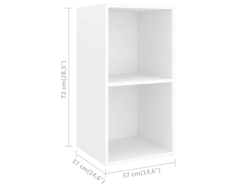  Lot de 4 meuble tv mural, meuble tv suspendu blanc bois d'ingénierie shl27439  - Conforama E
