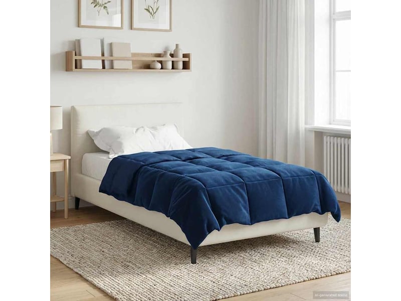  Duvet - couette complet toute l'année 135 x 220 cm 4 saisons bleu foncé  - Conforama B