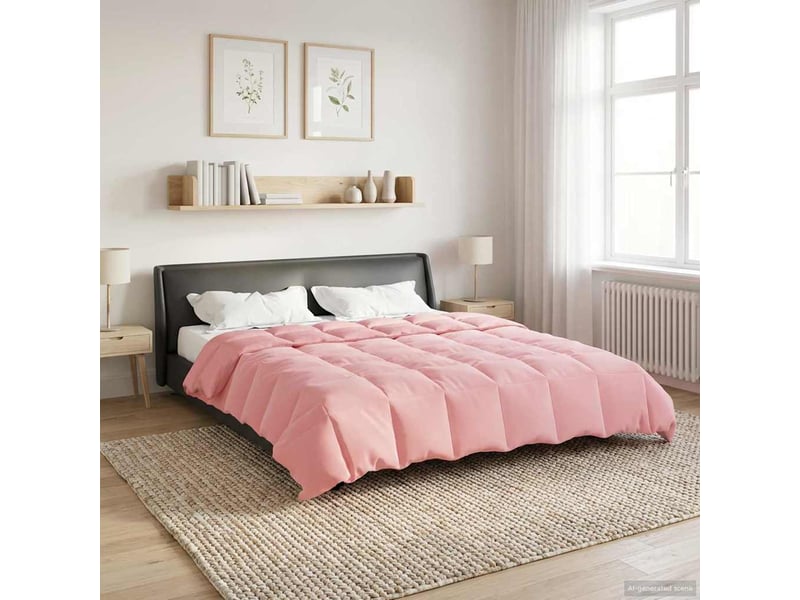  Duvet - couette complet toute l'année 200 x 200 cm 4 saisons rose  - Conforama D