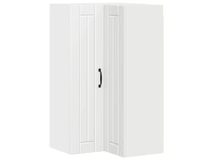 Meuble mural de cuisine, armoire d'angle cuisine lucca blanc 57x57x100cm