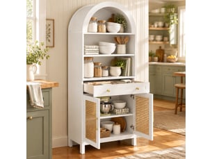 Vitrine coloris bicolore 3 étagère(s) OKMYHOME - 70 cmx170 cm