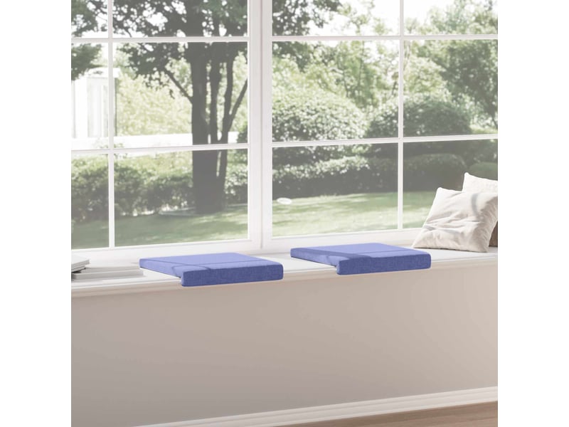  Lot de 2 coussins de banc, coussins d'assise, coussins pour chaisecanapé tissu bleu denim profondeur 35 cm cf52499  - Conforama D
