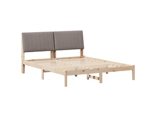 Lit 2 places 160x200 cm    coloris marron