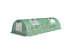 Serre tunnel en aluminium, résistante aux intempéries et aux uv, 200 cm x 80 cm x 45 cm, verte