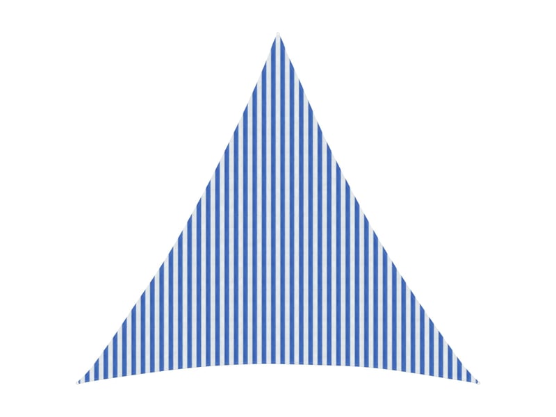  Voile d'ombre - voile d'ombrage - voile parasol 6 x 6 x 6 m hdpe triangulaire bleu et blanc  - Conforama B