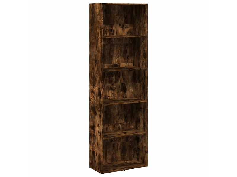  Bibliothèque, étagère de rangement chêne fumé 60x30x189 cm bois d'ingénierie  - Conforama A