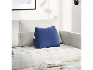 Coussin de dos, coussin de dossier bleu police 45 x 20 x 35 cm cf54566
