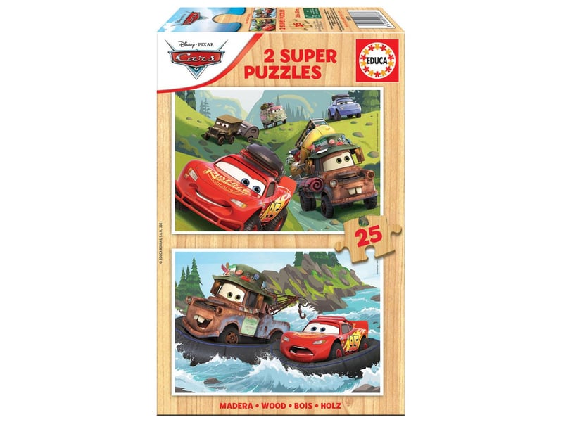  2 x 25 pieces puzzle cars 18877 - Conforama A