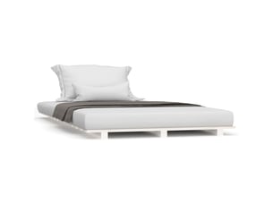 Lit simple 100x200 cm    coloris blanc