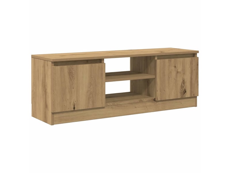  Meuble tv - banc tv - meuble de rangement chêne artisanal 102x30x36 cm bois d'ingénierie  - Conforama A