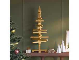 Arbre de noël, décoration de noël en bois kotka bois de pin massif cf61725