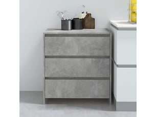 Buffet - bahut - meuble de rangement gris béton 70x41x75 cm bois d'ingénierie