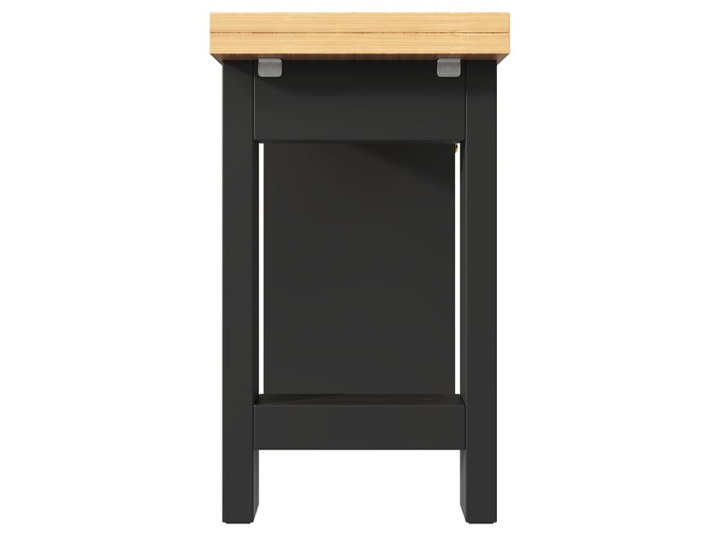  Îlot de cuisine extensible 120-200 cm avec led rgb, 3 tiroirs et 3 portes vitrées, table bar en mdf noir  - Conforama R