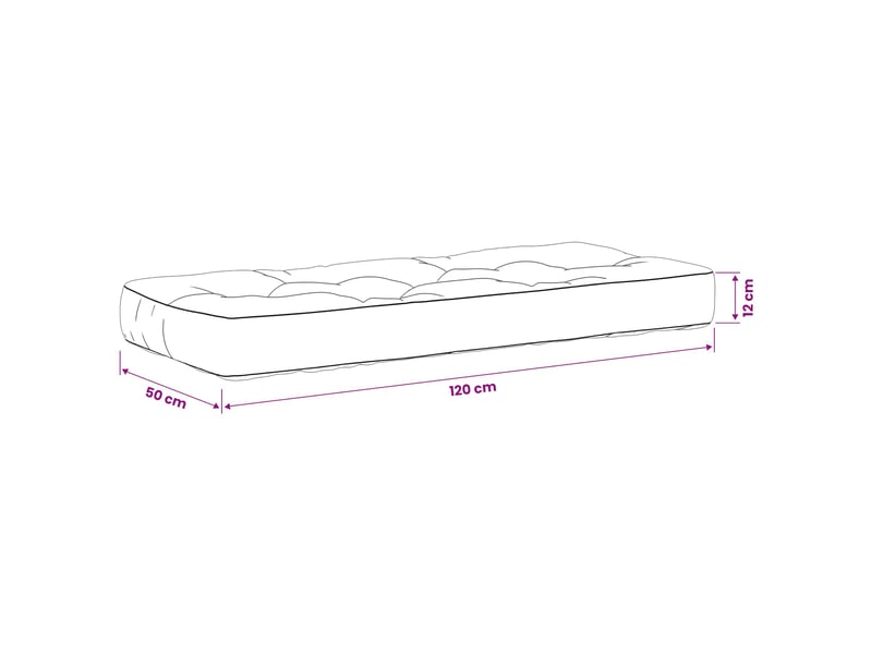 Coussin de siège en palette, coussin d'assise vianen 100 % polyester sable cf55899 - Conforama E