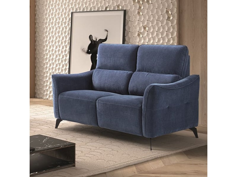  Canapé 2 places fixe tissu waterproof bleu - garios GARIOS - Conforama B
