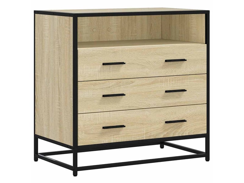  Commode chambre adulte, armoire à tiroirs chêne sonoma 70x41x70cm bois d'ingénierie shl277  - Conforama A