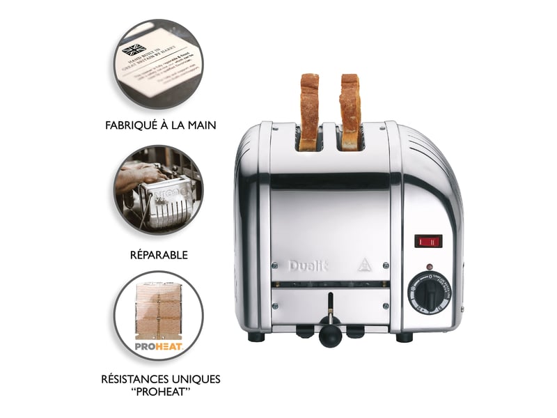  Dualit - grille-pain 2 fentes 1200w inox  20258 - vario 20258 - Conforama E