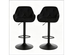tabouret de bar assise réglable en hauteur  <strong>HAUSS SPOLE</strong>  - noir hauteur d'assise 62.5 cm vendu Par paire