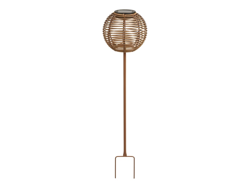  Lampe solaire carlisle en métal et pe naturel — lampadaire extérieur 70 cm  - Conforama A