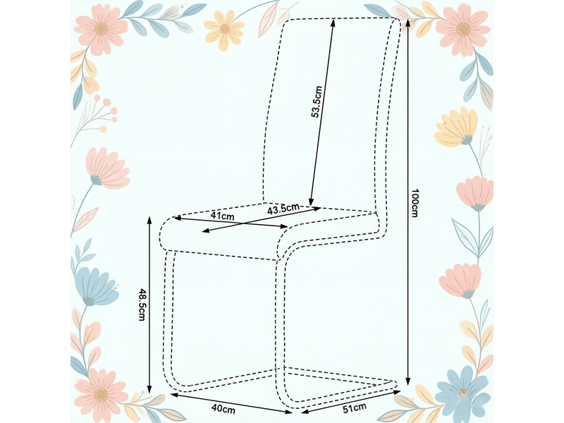  Lot de 2 chaises de salle à manger à piètement traîneau  - dossier haut ergonomique pu noir  - Conforama D