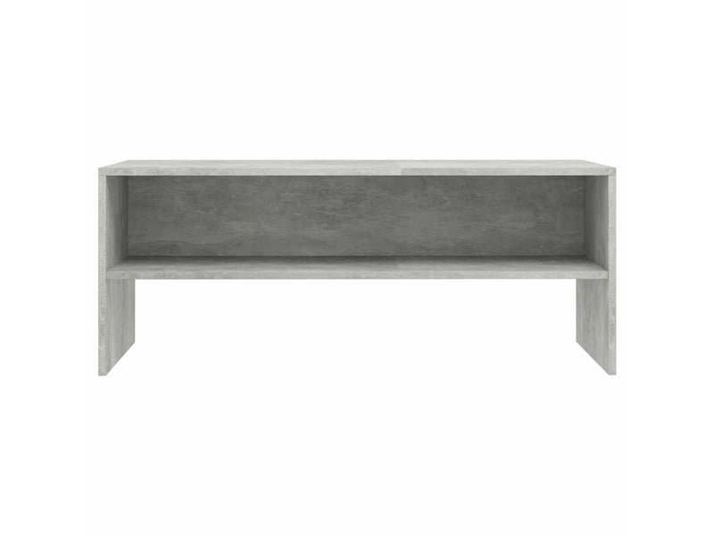  Meuble tv - banc tv - meuble de rangement gris béton 100x40x40 cm bois d’ingénierie  - Conforama D