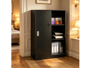 Armoire coulissante <strong>BEAOK</strong> <strong></strong> coloris noir largeur 80 cm