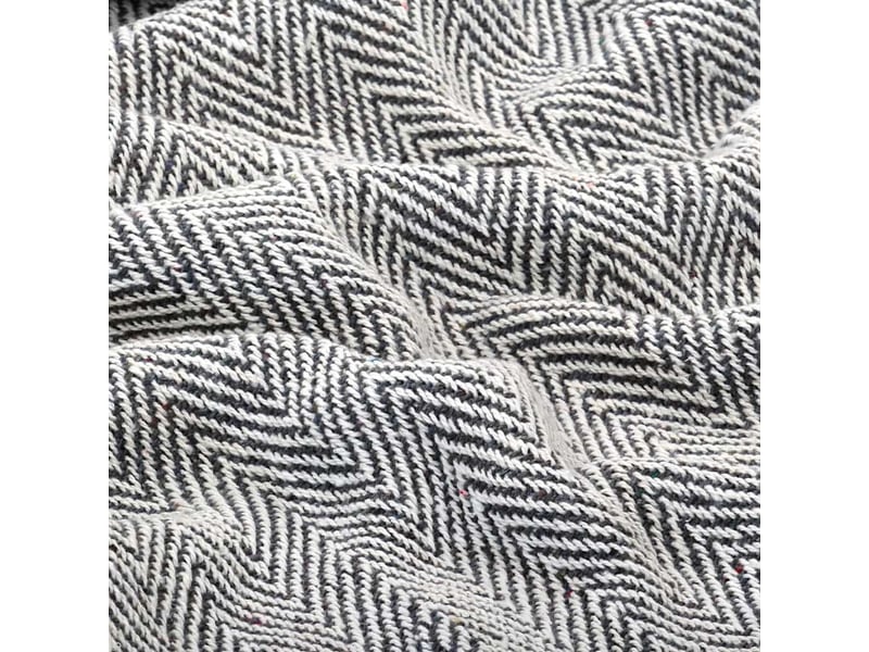  Couverture coton à chevrons 220x250 cm bleu marine  - Conforama E
