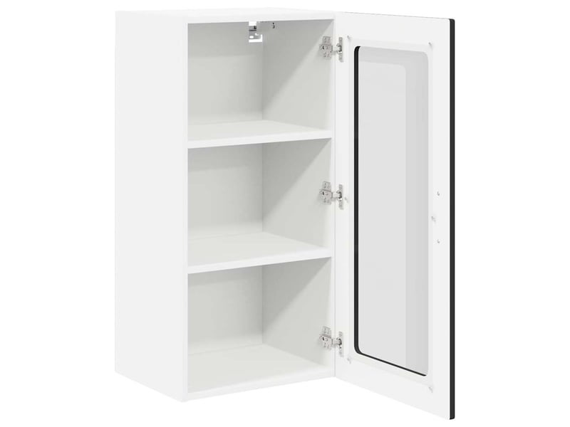  Meuble mural de cuisine, cabinet en verre mural noir 40x31x80cm shl1523  - Conforama E