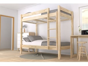 Lit 2 places 80x200 cm ABC MEUBLES SUPABCDR82-B coloris naturel